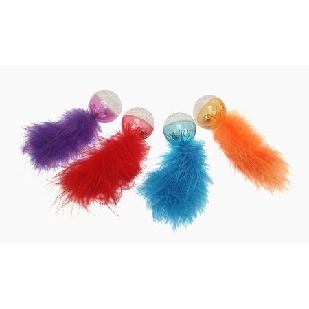 Multipet BALL W/ FEATHERS 1PK 20143